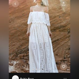 Ivory off the shoulder Baltic Born dress size Large